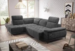 Elegantní rohová sedací souprava BENJAMIN L (2/6)