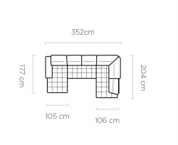 Elegantní sedací souprava BENJAMIN XL (4/4)