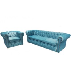 Glam sedací souprava MYSTERIOSA LIGHT BLUE (1/3)