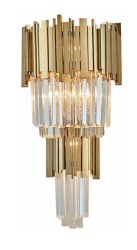 Krystalová nástěnná lampa ELEGANZIOZO GOLD