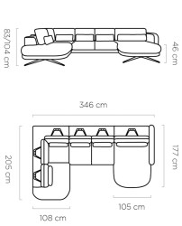 Moderní sedací souprava GEORGE XL (4/4)