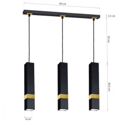 Stylové závěsné osvětlení CANDLES BLACK (2/6)